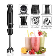 Carica l&#39;immagine nel visualizzatore di Gallery, homgeek Frullatore ad Immersione, Mixer a Immersione Professionale 4 in 1, 5... - Ilgrandebazar