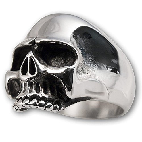Fly Style Teschio Skull Anello Uomo di Acciaio Inox Keith Richards Ilgrandebazar
