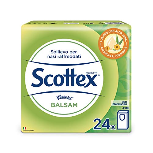 Scottex Balsam Fazzoletti, 1 Confezione da 24 Pezzi - Ilgrandebazar