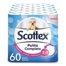 Carica l&#39;immagine nel visualizzatore di Gallery, Scottex Pulito Completo Carta Igienica, Confezione da 60 Rotoli Maxi - Ilgrandebazar