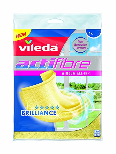 Vileda Actifibre Vetri e Finestre 36x32cm 1pz Panno, Fibre, Giallo,... - Ilgrandebazar