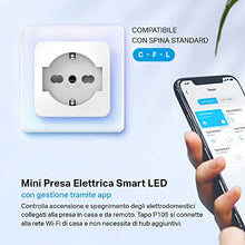 Carica l&#39;immagine nel visualizzatore di Gallery, [Nuovo] TP-Link Tapo P105 Presa Smart Italiana, WiFi Intelligente Smart Plug, Controllo Vocale, Compatibile con Alexa e Google Home, Controllo Remoto Tramite APP Tapo, Bianco