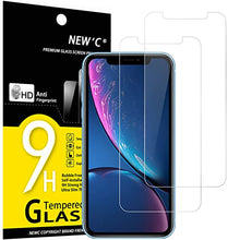 Carica l&#39;immagine nel visualizzatore di Gallery, NEW&#39;C 2 Pezzi, Vetro Temperato per iPhone 11 e iPhone XR (6,1 Pollici), Pellicola Prottetiva Anti Graffio, Anti-Impronte, Senza Bolle, Durezza 9H, 0,33mm Ultra Trasparente, Ultra Resistente