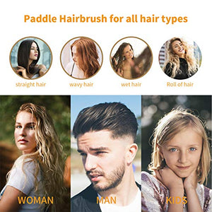BFWood Spazzola Districante Rettangolare per Capelli Media, Perfetta per... - Ilgrandebazar