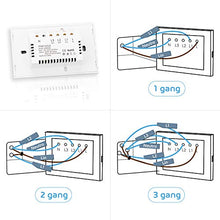 Carica l&#39;immagine nel visualizzatore di Gallery, meross Wifi Smart Interruttore Parete Italiana Intelligente, 1/2/3 Gang...