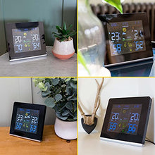 Carica l'immagine nel visualizzatore di Gallery, Stazione Meteo Multifunzione - 2 Sensori di Temperatura - Sveglia Digitale, Previsioni del Tempo, Display delle Fasi Lunari, Display a Colori, Porta di Ricarica USB