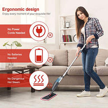 Carica l&#39;immagine nel visualizzatore di Gallery, Tencoz Lavapavimenti a Spruzzo, Spray Mop Mocio con 3 Panni in 1.7, Rosso