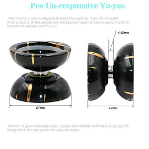 Originale yo-yo magico N11 lega di alluminio professionali palle Oro Nero