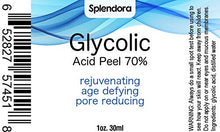 Carica l&#39;immagine nel visualizzatore di Gallery, Splendora acido glicolico al 70% - pro pelle a buccia - alleggerimento della pelle, Age Defying, cancellare le rughe, pori dilatati, cicatrici da acne - Ilgrandebazar