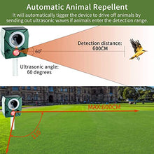 Carica l&#39;immagine nel visualizzatore di Gallery, Repellente per Gatti, Dissuasori per Piccioni, 2023 Nuovo Ultrasuoni Solare Repellente Gatti Repeller per Piccioni,Uccelli,Cani,Gatti,Topi,Volpi, 5 Modalità Ultrasound Repellente per Animali