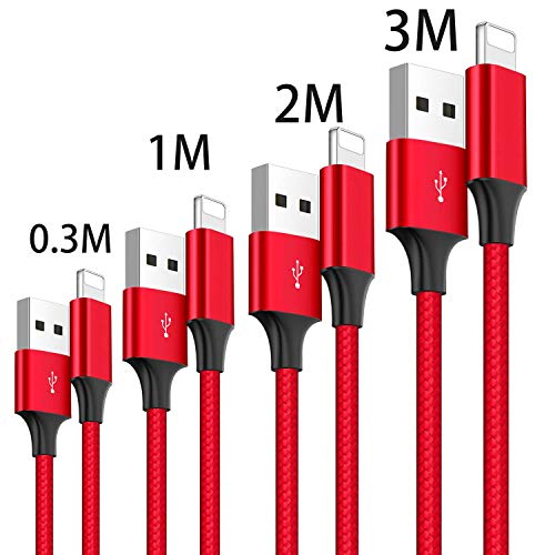 HONGDA Cavo Phone [4Pezzi, 0.3m 1m 2m 3m] di Nylon Intrecciato... - Ilgrandebazar