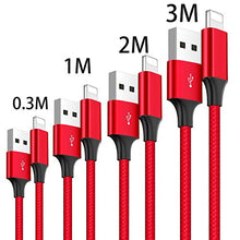 Carica l'immagine nel visualizzatore di Gallery, HONGDA Cavo Phone [4Pezzi, 0.3m 1m 2m 3m] di Nylon Intrecciato...