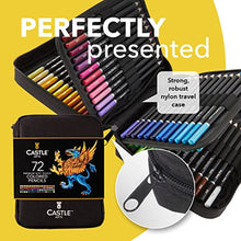 Carica l'immagine nel visualizzatore di Gallery, Castle Art Supplies Set 72 Matite | Mine Colorate con Anima Morbida per Artisti, Professionisti e Coloristi Adulti | In Resistente Custodia Cernierata Facile Trasporto