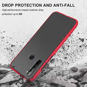 YATWIN Serie Antiurto, Cover Compatibile per Xiaomi Redmi Note 8, Rosso