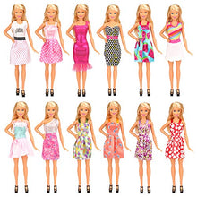 Carica l&#39;immagine nel visualizzatore di Gallery, Miunana 22 Pezzi = 12 PCS Abiti Vestiti alla Moda 12 + 10 Pcs Scarpe - Ilgrandebazar