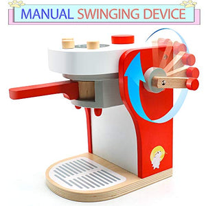PL Macchina Caffe Cucina Giocattolo Legno per Bambini Caffettiera Giochi...