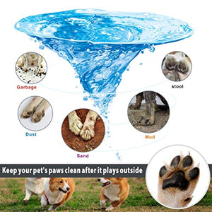 Idepet Pulisci Zampe Cane,Spazzola per Animali Domestici Portatile con Blu - Ilgrandebazar