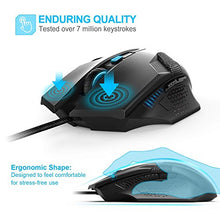Carica l&#39;immagine nel visualizzatore di Gallery, TECKNET Mouse Gaming, Raptor da Gioco USB Ottico, 3200 DPI con 1, Nero