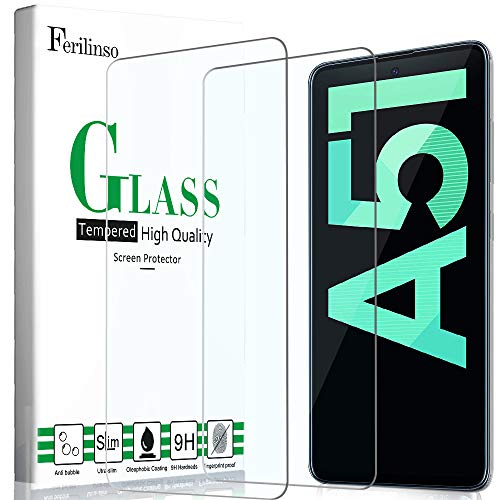 Ferilinso Vetro Temperato per Samsung Galaxy A51 Pellicola Vetro, [2 2 pcs