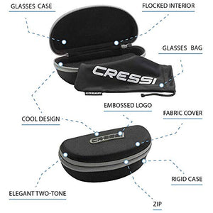 Cressi Ninja, Occhiali Sportivi da Sole Nero/Lenti Specchiate Silver - Ilgrandebazar
