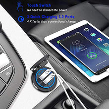 Carica l&#39;immagine nel visualizzatore di Gallery, QC3.0 Presa USB per Auto Doppio con Interruttore Touch 12V / 24V 36W Blu