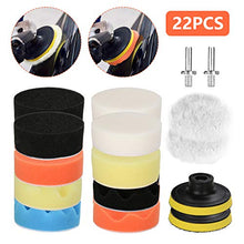 Carica l'immagine nel visualizzatore di Gallery, Hengda 3"/ 80mm Tamponi per lucidatura Kit Auto con Adattatore...
