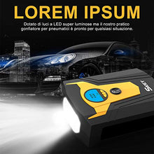 Carica l&#39;immagine nel visualizzatore di Gallery, SKEY Compressore Aria Portatile Auto, 12V 150 PSI Mini Pompa Elettrica nero