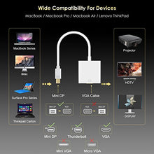 Carica l'immagine nel visualizzatore di Gallery, TOPELEK Mini Displayport/Thunderbolt a VGA Placcato Oro Cavo Thunderbolt...