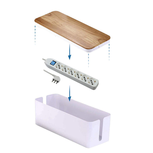 Electraline 300177 Scatola Organizzatore Cavi con Multipresa 6 posti Bianco - Ilgrandebazar