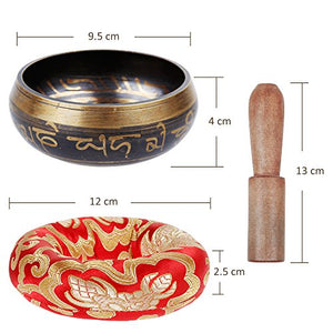 Rovtop Campana Tibetana 9.5 cm 9 Metalli (Migliore di 7 Metalli), Medium - Ilgrandebazar