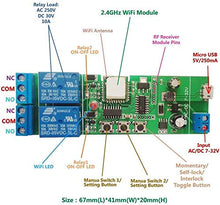 Carica l&#39;immagine nel visualizzatore di Gallery, Newgoal WiFi Relè jog momentaneo/Interruttore autobloccante Modulo Dc2-ew