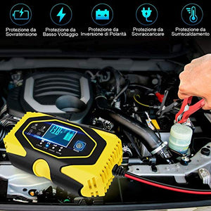 InThoor Caricabatterie Auto 12V/24V 6A, Mantenitore di Carica Moto...