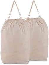 Carica l'immagine nel visualizzatore di Gallery, MCleanPin 2 PZ Sacchi da Biancheria Sacco Portabiancheria Alta Resistente con Coulisse Borsa per Il Bucato da Viaggio Pieghevole Lavabile e Riutilizzabile,Beige