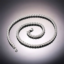 Carica l&#39;immagine nel visualizzatore di Gallery, U7 Collana Uomo a Catena Grano Sottile Robusta Grande Grossa, Argento(6mm) - Ilgrandebazar