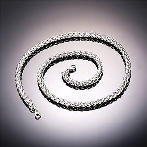 U7 Collana Uomo a Catena Grano Sottile Robusta Grande Grossa, Argento(6mm) - Ilgrandebazar