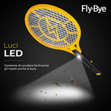 Carica l'immagine nel visualizzatore di Gallery, Fly-Bye - Racchetta Zanzare Elettrica (Versione 2023 aggiornata) - 4000v Antizanzare Elettrico - Zanzare Elettrico USB Ricaricabile - Ammazza Zanzare Elettrico con Luce LED - Anti Zanzare Elettrico
