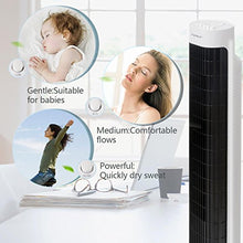 Carica l&#39;immagine nel visualizzatore di Gallery, Aigostar Ventilatore a torre a 3 velocità con timer silenzioso impostato...
