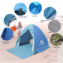 Carica l'immagine nel visualizzatore di Gallery, BACKTURE Tenda da Spiaggia, Pop-up Portatile per Famiglia Fino a 2-3...
