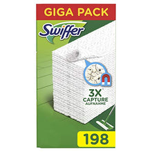 Carica l'immagine nel visualizzatore di Gallery, Swiffer Panni di Ricambio per Scopa, per Catturare e Intrappolare 3 Volte Più Polvere, Sporco e Peli di una Scopa Tradizionale, 198 Pezzi
