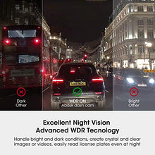 Carica l&#39;immagine nel visualizzatore di Gallery, Dash Cam, Abask Doppia Telecamera per Auto, 4 Pollici FHD 1080P Visione...