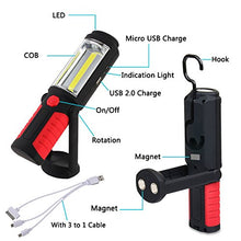 Carica l&#39;immagine nel visualizzatore di Gallery, LIVEHITOP Magnetico Torcia Lampade di Ispezione, Ricaricabile COB + LED Luce... - Ilgrandebazar
