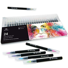 Carica l&#39;immagine nel visualizzatore di Gallery, 24 Brush Pen Set Pennelli Acquerello per Disegno Penne ad Acquerello... - Ilgrandebazar