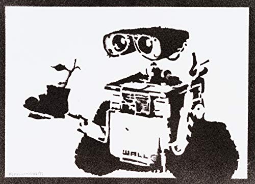 Poster Wall-E Handmade Graffiti Street Art - Artwork