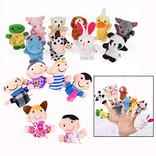 Binnan Burattini a Dito Marionette Dita in Velluto Finger Puppets con 10... - Ilgrandebazar