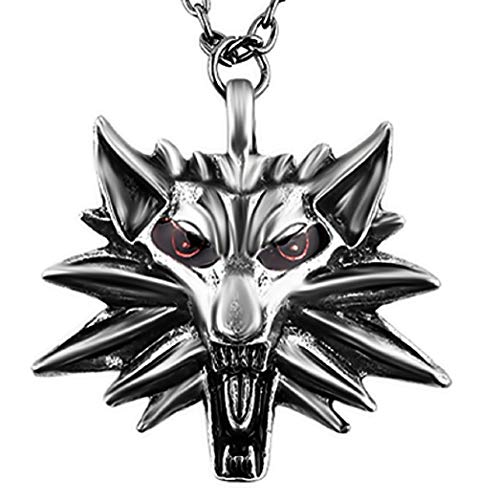 Collana - Witcher - 3 - Wild - Hunt - Testa - Lupo - Videogioco - Cosplay -... - Ilgrandebazar