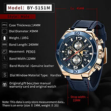 Carica l&#39;immagine nel visualizzatore di Gallery, Orologio uomo BY BENYAR Cronografo Analogico Impermeabile Orologi Blackblue - Ilgrandebazar
