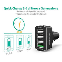 Carica l&#39;immagine nel visualizzatore di Gallery, RAVPOWER Caricabatterie Auto Quick Charge 3.0 Caricatore in Alluminio da 54W...