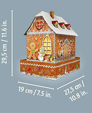 Carica l'immagine nel visualizzatore di Gallery, Ravensburger 11237 Gingerbread House 3D Puzzle, 216 Pezzi, Multicolore, Età Raccomandata 8+, Dimensioni Finali 29 x 10 cm