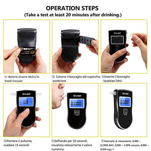 Drivaid Etilometro Portatile Digitale, Alcool Test Professionale con Schermo... - Ilgrandebazar