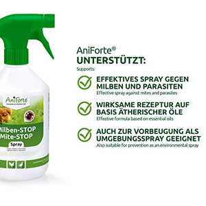 AniForte Spray antiacaro per polli e pollame 500ml - Contro Acari e...